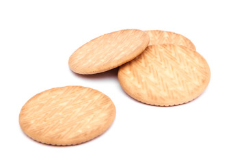 вкусное круглое печенье на белом фоне \ delicious round cookies isolated