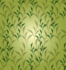 Seamless background with green leaves. EPS vector illustration