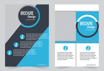 Blue Brochure template flyer design