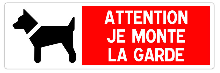 Fototapeta premium Panneau : attention au chien