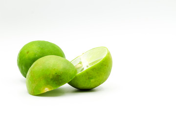 lemon slices isolated on white