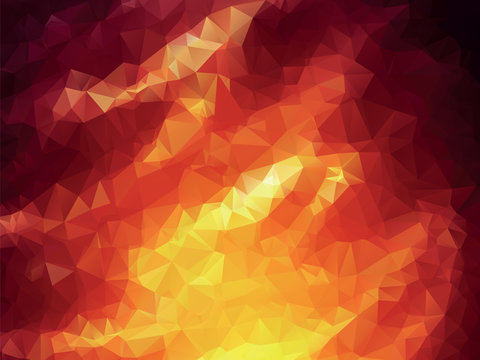 abstract dark fire polygon background