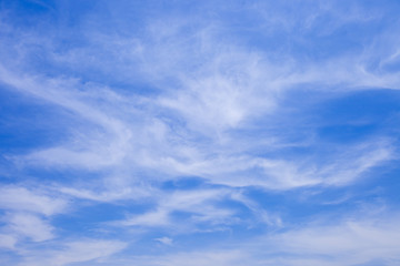 Clear sky blue color and soft white cloud