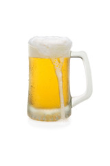 Mug of Beer With Overflowing Foam Top