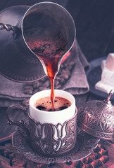 Turkish coffee dark