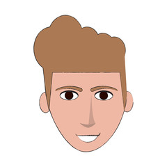 man face cartoon icon over white background. colorful design. vector illustration