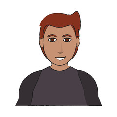 man wearing casual clothes  over white background. colorful design. vector illustration