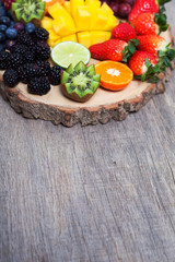 Raw fruit and berries platter