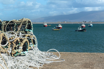 Fishing in Scraggane Bay, Maharees, Dingle Peninsula, County Kerry, Ireland