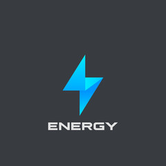 Flash Logo Thunderbolt Geometric symbol Energy Power electric