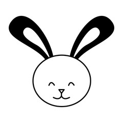cute rabbit isolated icon vector illustration design