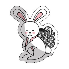 cute rabbit isolated icon vector illustration design