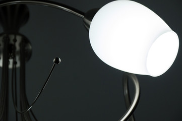 white plafond on a chandelier