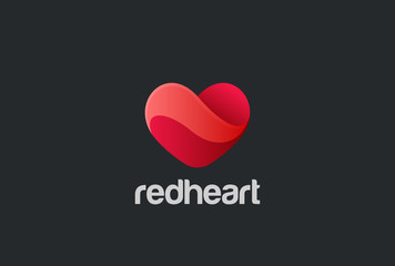 Heart Logo design vector. Valentine day love. Cardiology Medical - 135598922