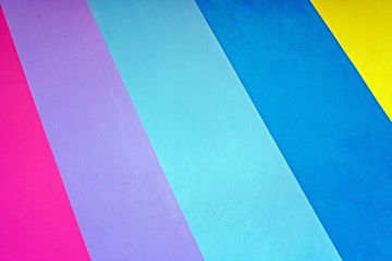 Obraz premium Colorful concrete texture background. pink - violet - bluesky - blue & yellow - vertical line