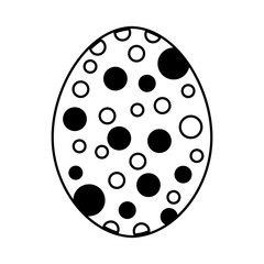 egg paint easter season vector illustration design