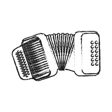 accordion instrument icon over white background. vector illustration