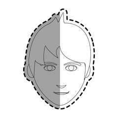 man face cartoon icon over white background. vector illustration