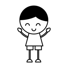 cute little boy character vector illustration design