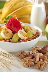Granola cereal bowl