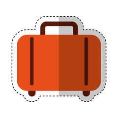 suitcase travel isolated icon vector illustration design