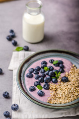 Obraz na płótnie Canvas Homemade blueberry yogurt