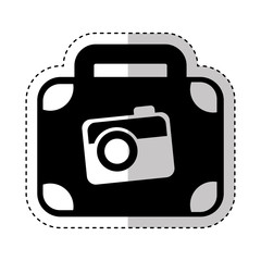 suitcase travel isolated icon vector illustration design