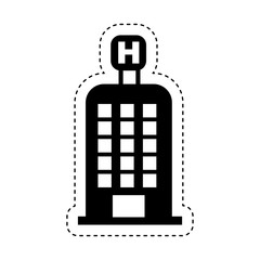 hotel building isolated icon vector illustration design