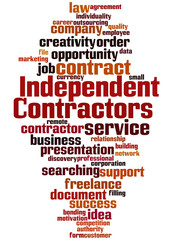 Independent contractors, word cloud concept 2