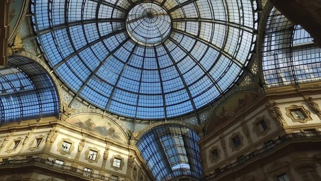 The Galleria Vittorio Emanuele II, one of the world's oldest shopping malls, Milan, Italy