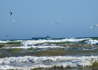 Fototapeta premium Seascape in a storm