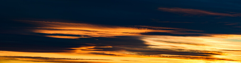 Beautiful Orange And Blue Summer Sunset Sky