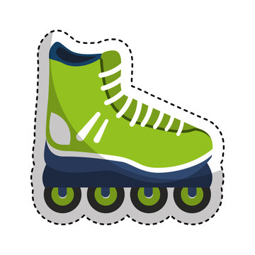 skate line isolated icon vector illustration design