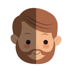 man face cartoon icon over white background. colorful design. vector illustration