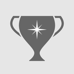 Isolated award cup with a sparkle