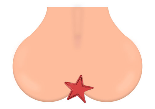 Sexy booty naked with star
