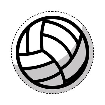 volleyball ballooon isolated icon vector illustration design