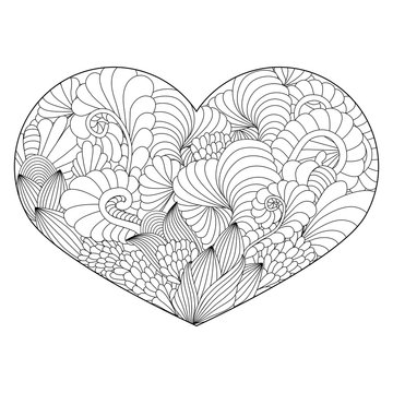 Ornamental Heart. Vintage ornate design element for Valentine's