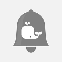 Isolated  bell with a whale