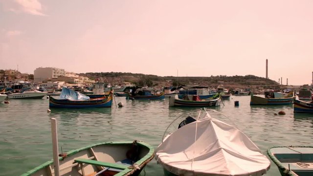 Traditional Maltese fishing boats