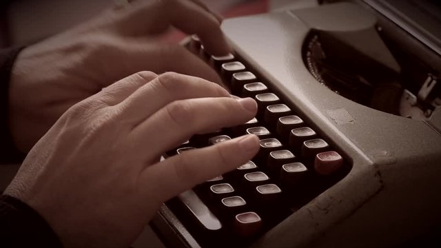 Old vintage typewriter machine