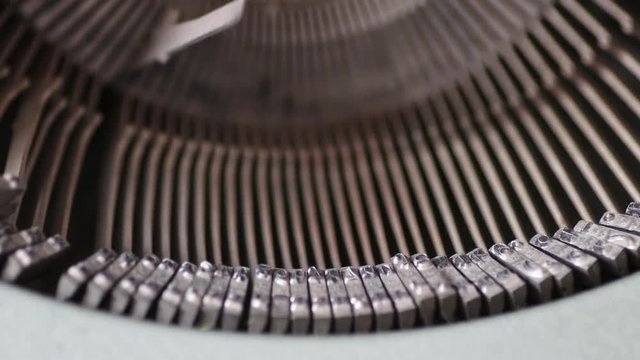 Old vintage typewriter machine with audio