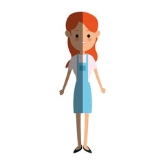 woman cartoon icon over white background. colorful design. vector illustration