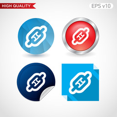 Chain icon. Button with chain icon. Modern vector.