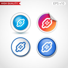 Chain icon. Button with chain icon. Modern vector.