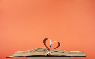 heart from book page