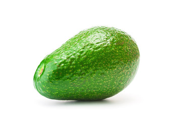 Ripe avocado isolated on white background