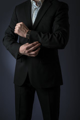 business man in suit standing