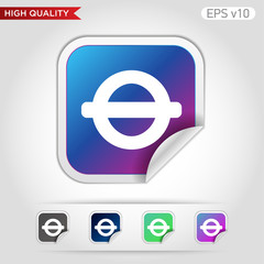 Clip icon. Button with clip icon. Modern vector.