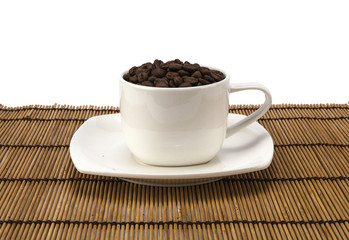 natural roasted coffee beans fragrant smell of freshness.